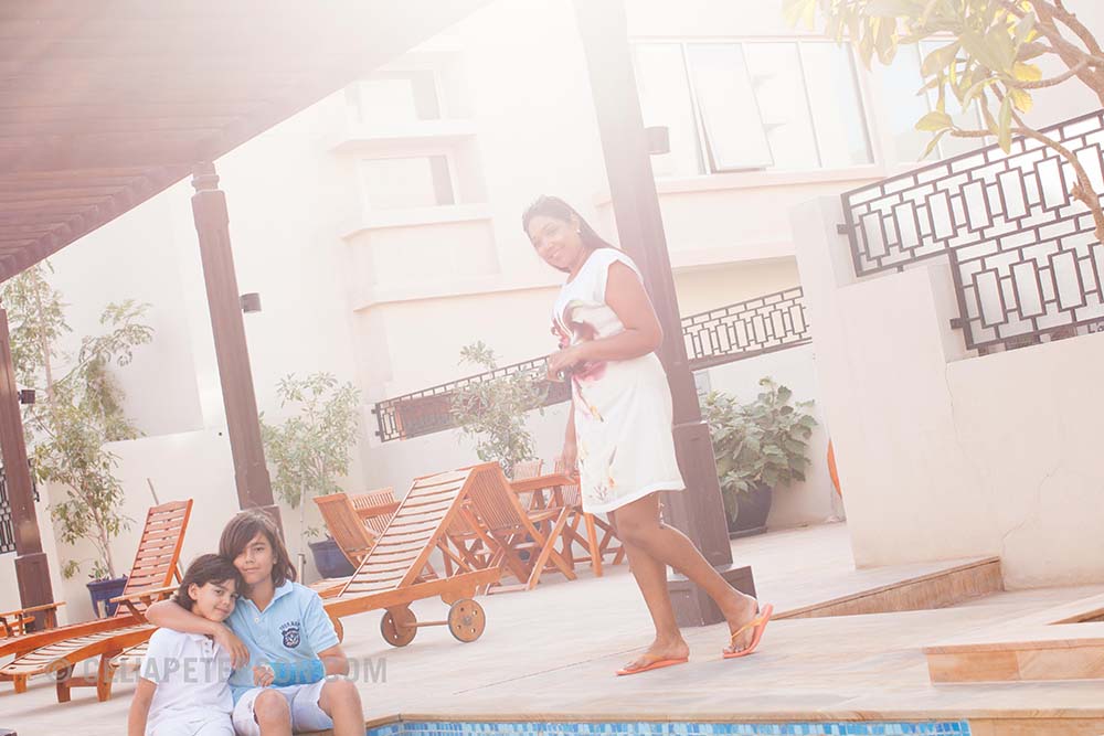 Bhartie Van Loon and Family, shot in Dubai at their villa, Dubai 2013.